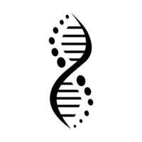 simples dna Ciência glifo logotipo vetor, dna símbolo dentro na moda plano Projeto vetor
