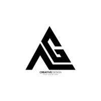carta ag com triângulo único padronizar moderno abstrato monograma logotipo. uma logotipo. g logotipo vetor