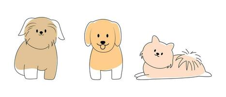 fofa cachorros desenho animado personagem Projeto ilustração vetor