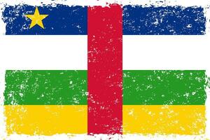 central africano república bandeira grunge angustiado estilo vetor