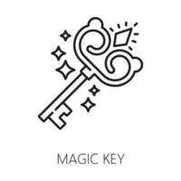 Magia chave, feitiçaria Magia ícone, esotérico mistério vetor