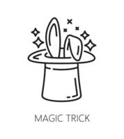 Magia truque, feitiçaria e Magia fino linha ícone vetor