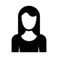 mulher cabelo vetor glifo ícone para pessoal e comercial usar.
