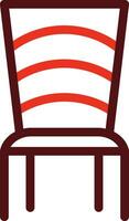 jantar cadeira glifo dois cor ícone para pessoal e comercial usar. vetor