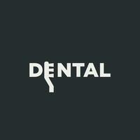 vetor dental mínimo texto logotipo Projeto