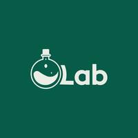 vetor laboratório mínimo texto logotipo Projeto