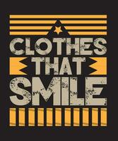 roupas este sorrir tipografia Projeto vetor