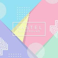 Flat Geometric Pastel Vector Background