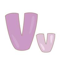 alfabeto v para vocabulário escola lição desenho animado ilustração vetor clipart adesivo