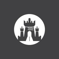 castelo logotipo vetor ilustração modelo