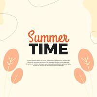 banner de design de temporada de férias de verão para mídia social em estilo moderno vetor