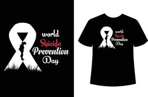 mundo suicídio prevenção dia camiseta Projeto vetor