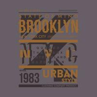 Brooklyn urbano rua, gráfico projeto, tipografia vetor ilustração, moderno estilo, para impressão t camisa