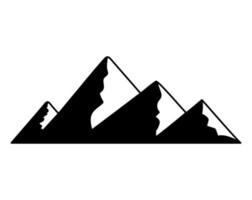 desenho de silhueta de montanha vetor