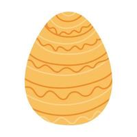 ovo de páscoa com cor amarela vetor