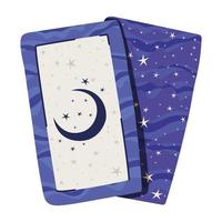 cartas esotéricas com uma lua vetor