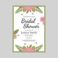 Bridal Shower Invitation Vector Template