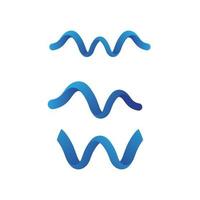 água e onda logotipo modelo ilustração vetorial design vetor