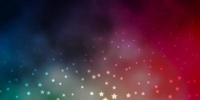 fundo vector verde escuro e vermelho com estrelas pequenas e grandes. ilustração abstrata geométrica moderna com estrelas. padrão para embrulhar presentes.