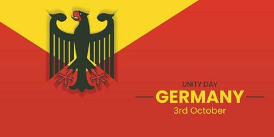 Alemanha unidade dia. feliz unidade dia Alemanha 3º Outubro. unidade dia cumprimento cartão, bandeira ou poster modelo. vetor