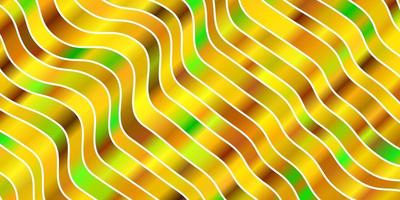 textura de vetor verde e amarelo escuro com arco circular. ilustração abstrata com linhas gradientes curvas. padrão para sites, páginas de destino.