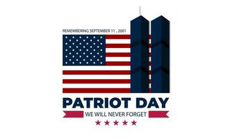patriota dia setembro 11º fundo vetor ilustração
