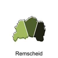 mapa cidade do Remscheid ilustração Projeto modelo em branco fundo, adequado para seu companhia vetor