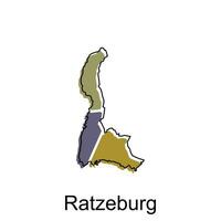 mapa cidade do Ratzeburg ilustração Projeto modelo em branco fundo, adequado para seu companhia vetor