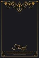 fundo floral decorativo luxuoso de ouro vetor