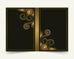 design de capa de livro ornamental de luxo vetor