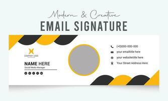 moderno e criativo o email assinatura modelo Projeto vetor