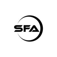 sfa logotipo projeto, inspiração para uma único identidade. moderno elegância e criativo Projeto. marca d'água seu sucesso com a impressionante isto logotipo. vetor