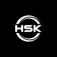 hsk logotipo projeto, inspiração para uma único identidade. moderno elegância e criativo Projeto. marca d'água seu sucesso com a impressionante isto logotipo. vetor