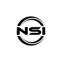 nsi logotipo projeto, inspiração para uma único identidade. moderno elegância e criativo Projeto. marca d'água seu sucesso com a impressionante isto logotipo. vetor