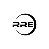 design de logotipo de carta rrf na ilustração. logotipo vetorial, desenhos de caligrafia para logotipo, pôster, convite, etc. vetor