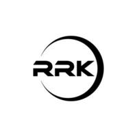 design de logotipo de carta rrk na ilustração. logotipo vetorial, desenhos de caligrafia para logotipo, pôster, convite, etc. vetor