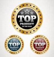 Top Product Gold Badges vetor