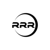 design de logotipo de carta rrr na ilustração. logotipo vetorial, desenhos de caligrafia para logotipo, pôster, convite, etc. vetor