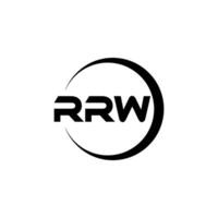 design de logotipo de carta rrw na ilustração. logotipo vetorial, desenhos de caligrafia para logotipo, pôster, convite, etc. vetor