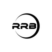 design de logotipo de carta rrb na ilustração. logotipo vetorial, desenhos de caligrafia para logotipo, pôster, convite, etc. vetor