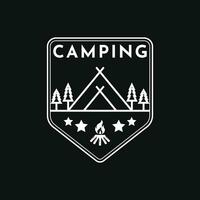 ilustração vetor gráfico barraca acampamento logotipo Projeto vintage retro crachá