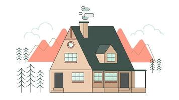 Mountain Home Vector