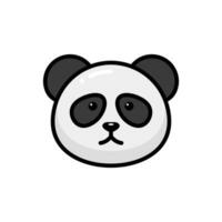 simples panda linear cor ícone. a ícone pode estar usava para sites, impressão modelos, apresentação modelos, ilustrações, etc vetor