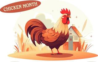 nacional frango mês celebração setembromóvel vetor