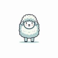 minimalista vetor imagem do engraçado ovelha desenho animado