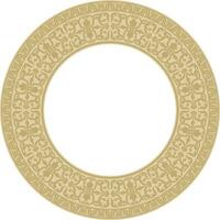 vetor ouro volta clássico renascimento ornamento. círculo, anel europeu fronteira, renascimento estilo quadro, Armação