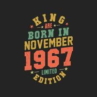 rei estão nascermos dentro novembro 1967. rei estão nascermos dentro novembro 1967 retro vintage aniversário vetor