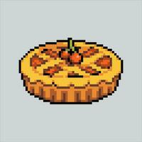 pixel arte ilustração torta. pixelizada torta. torta bolo Comida ícone pixelizada para a pixel arte jogos e ícone para local na rede Internet e vídeo jogo. velho escola retrô. vetor