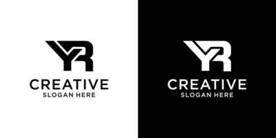 carta y r logotipo Projeto conceito vetor