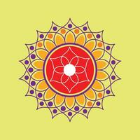 circular padronizar dentro Formato do mandala com flor para hena, tatuagem, decoração. decorativo enfeite dentro étnico oriental estilo. mão desenhado fundo. islamismo, árabe, indiano. mandalas para coloração livro. vetor